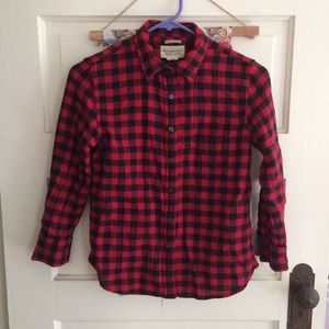 Ralph Lauren Black & Red Plaid Flannel Shirt